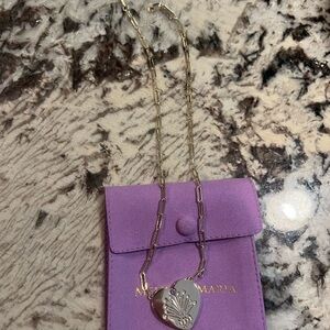 Melinda Maria Silver Heart Necklace